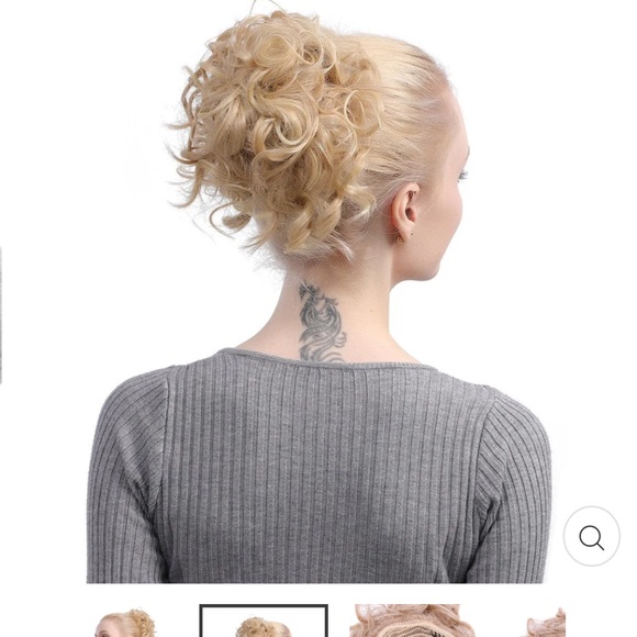 JuvaBun Curled Clip-In Bun in Beach Blonde - Picture 5 of 6